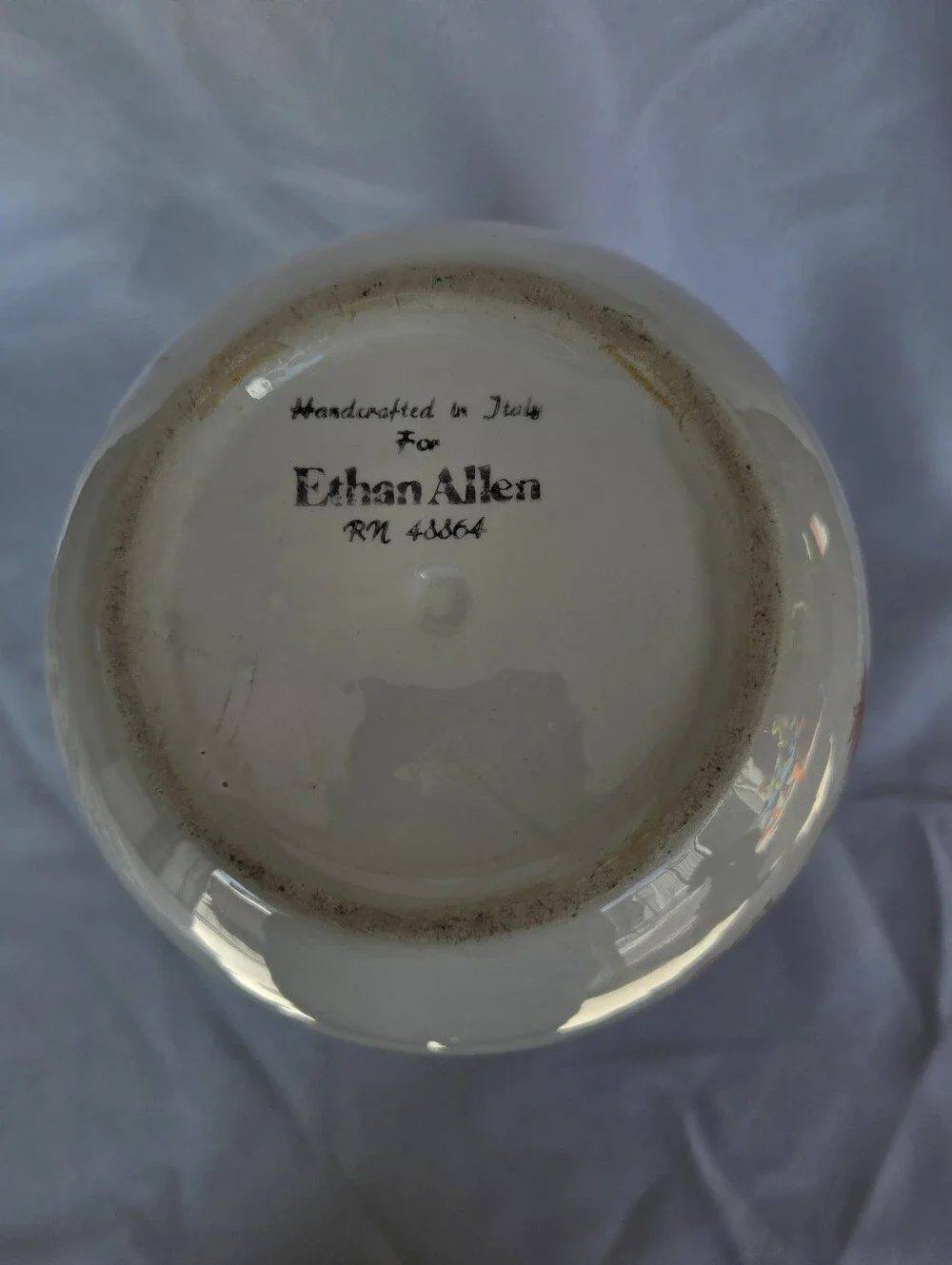 Vintage Ethan Allen Imari-Style Ginger Jar Vase Italy